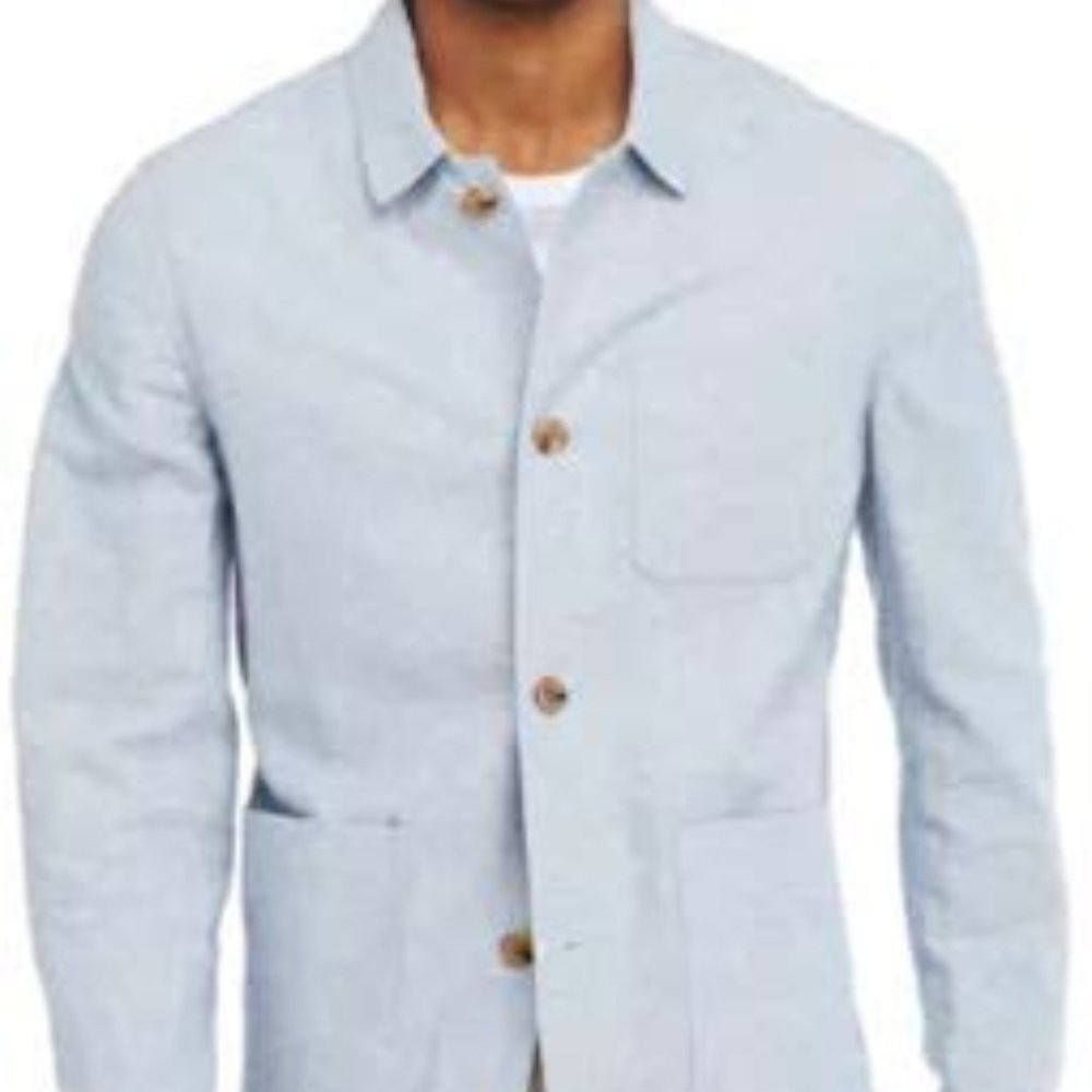 Men's Single Breasted Linen Shirt Jacket  - NWT